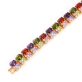 71266 Xuping wholesale jewellery shop interior decoration luxury gold bracelet pave gemstones